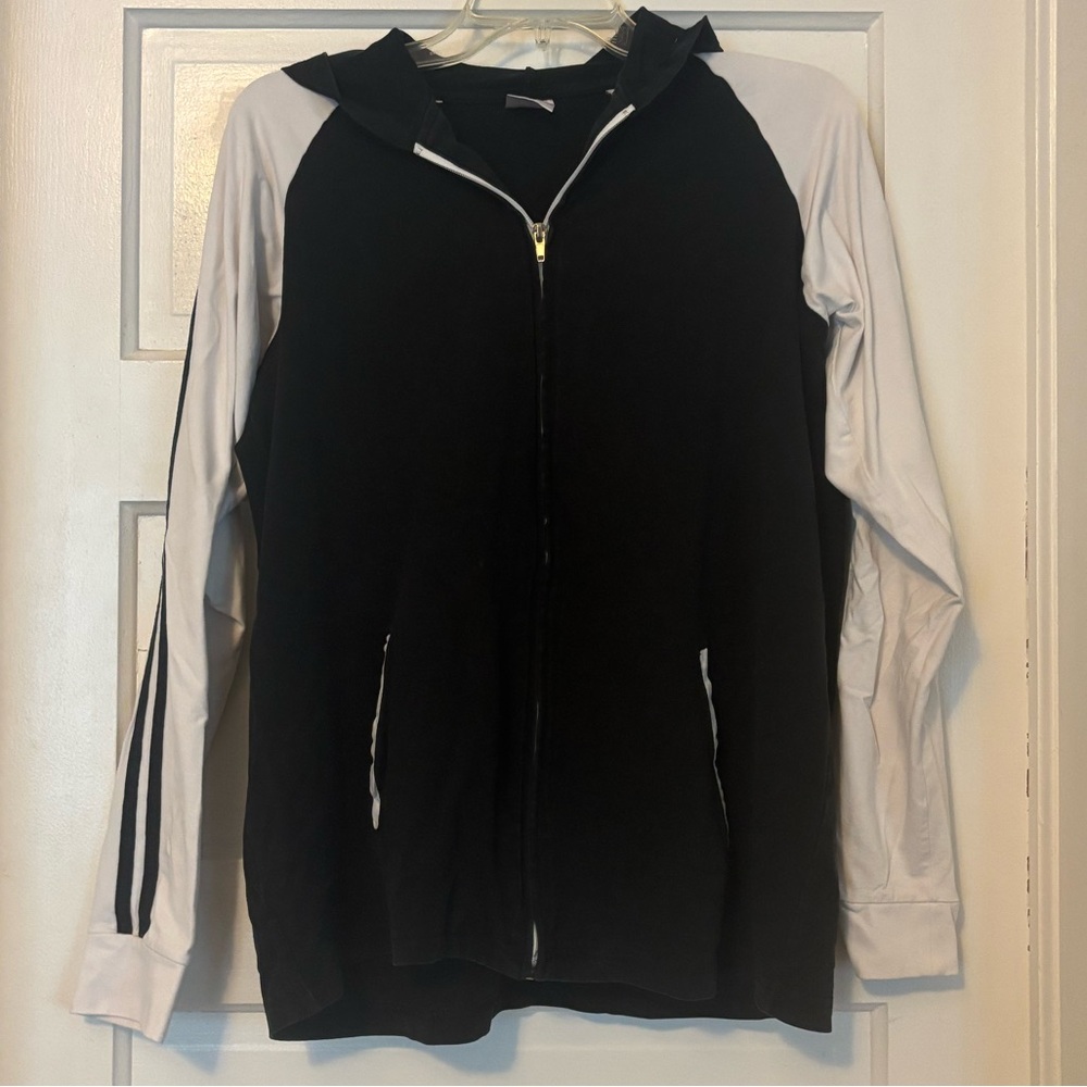 Motherhood Black and White Zip-Up Maternity Jacket